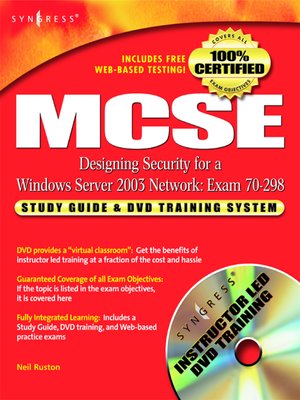 cover image of MCSE Designing Security for a Windows Server 2003 Network (Exam 70-298)